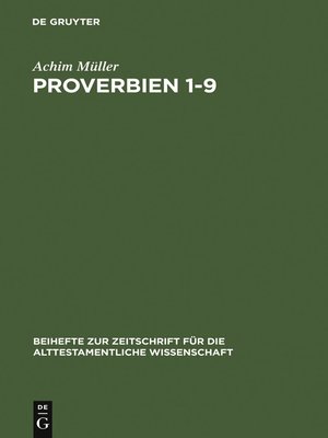 cover image of Proverbien 1-9